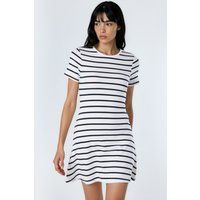 Gestreiftes Kurzarm-T-Shirt-Kleid