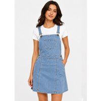 Mini-Latzkleid aus Denim