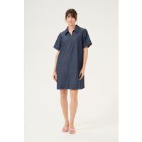 A-Linien-Kleid im Denim-Look mit Reißverschluss