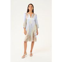 A-Linien-Tunika-Kleid aus Satin-Viskose