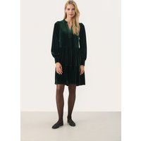 Gestuftes Samt-Minikleid