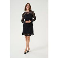 Langärmliges Mini-Spitzenkleid mit Blumenmuster