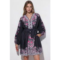 Paisley-Minikleid mit Gürtel