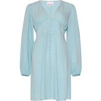 Minikleid mit Empire-Taille und Knopfleiste