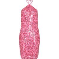 Pailletten-Minikleid mit Neckholder