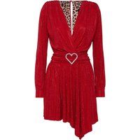 Glitzerndes Minikleid mit Herzschnalle