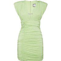 Drapiertes Strass-Minikleid mit V-Ausschnitt