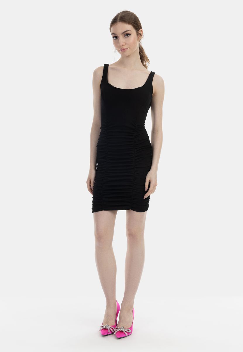Raffiniertes Mini-Jerseykleid mit Raffungen