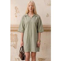 Oversize-Minikleid mit Polokragen