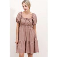 A-Linien-Minikleid mit Schleife