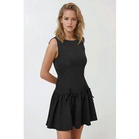 Baumwoll-Minikleid mit Schleifendetails
