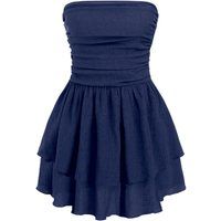 Trägerloses Mini-Kleid mit Rüschen