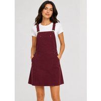 Latzkleid aus Wildlederimitat mit Karree-Ausschnitt