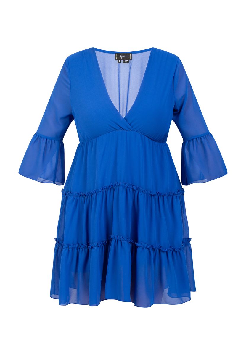 Gestuftes Minikleid mit Volants