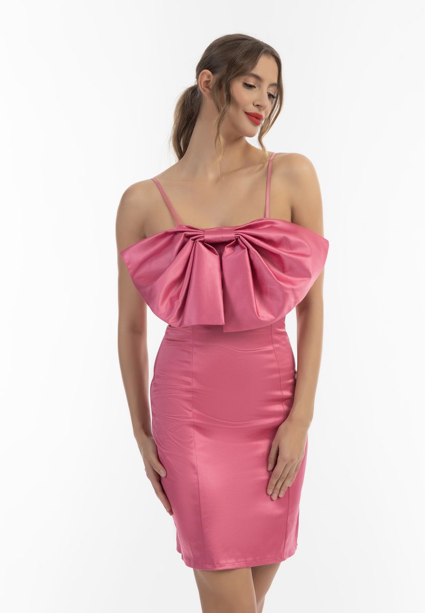 Minikleid mit Übergroßer Schleife