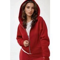 Relaxed-Fit Hoodie mit Reißverschluss
