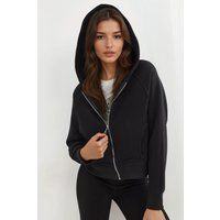Relaxed Fit Kapuzenjacke mit Reißverschluss