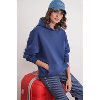 Oversized Fleece-Hoodie mit Kängurutasche