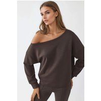 Sweatshirt mit asymmetrischem Ausschnitt