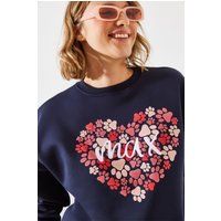 Sweatshirt mit Pfoten-Herz-Grafik