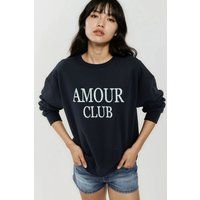 Lässiges Amour Club Print-Sweatshirt
