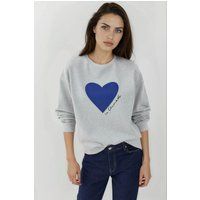 Sweatshirt mit Herz-Grafikprint