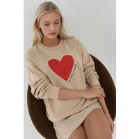 Sweatshirt mit Herz-Print