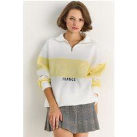 Relaxed Polo-Sweatshirt mit Reißverschluss