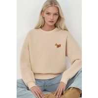 Sweatshirt mit Eichhörnchen-Stickerei