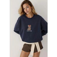 Sweatshirt mit Yorkshire Terrier Stickerei