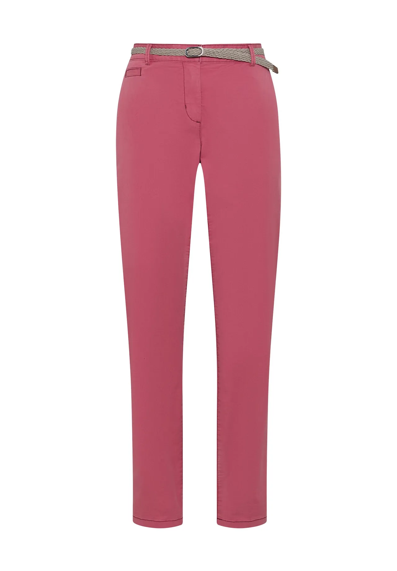 Slim-Fit Chinos mit Flechtgürtel
