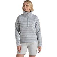 Gestreiftes Half-Zip Sweatshirt mit Stehkragen