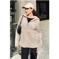 Relaxter Fleece-Hoodie mit Reißverschluss
