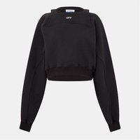 Gekürztes Sweatshirt mit Lagen-Schulterdetail