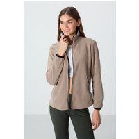 Plüsch-Fleecejacke mit Reißverschluss