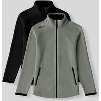 Minimalistische Plüsch-Fleecejacke mit Reißverschluss