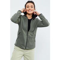 Strukturierte Fleecejacke mit Reißverschluss