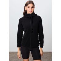 Plüsch-Fleecejacke mit Kapuze