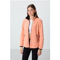 Relaxte Plüsch-Fleecejacke mit Reißverschluss