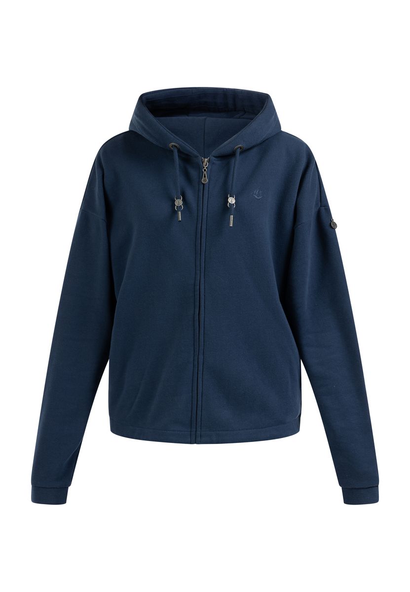 Oversized Sweatjacke mit Seitenschlitzen