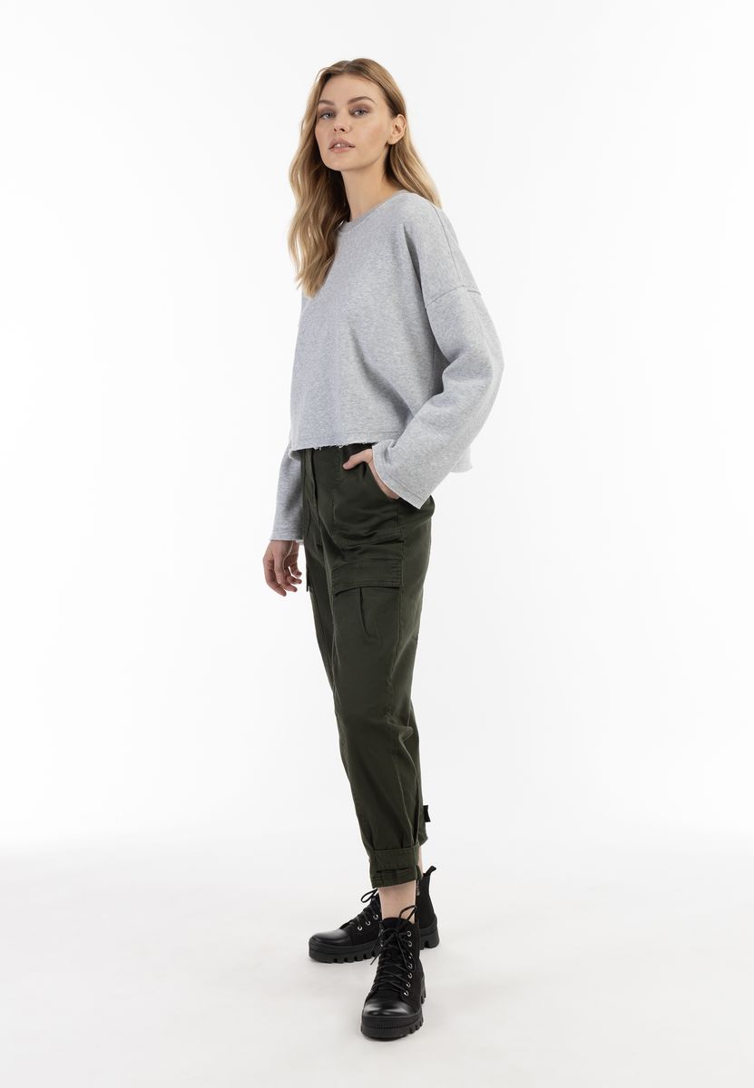 Lockerer Oversize-Pullover mit offener Kante