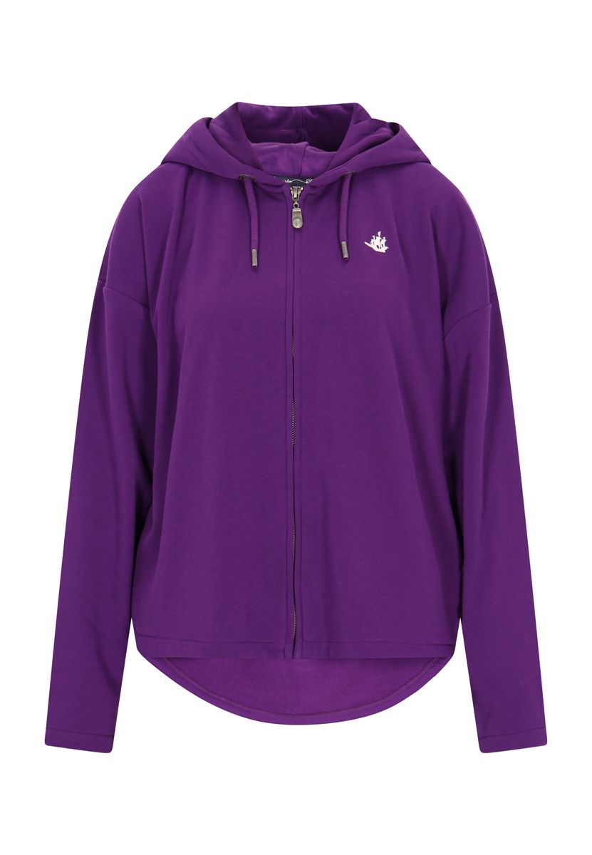 Oversize-Sweatjacke mit Vokuhila-Saum