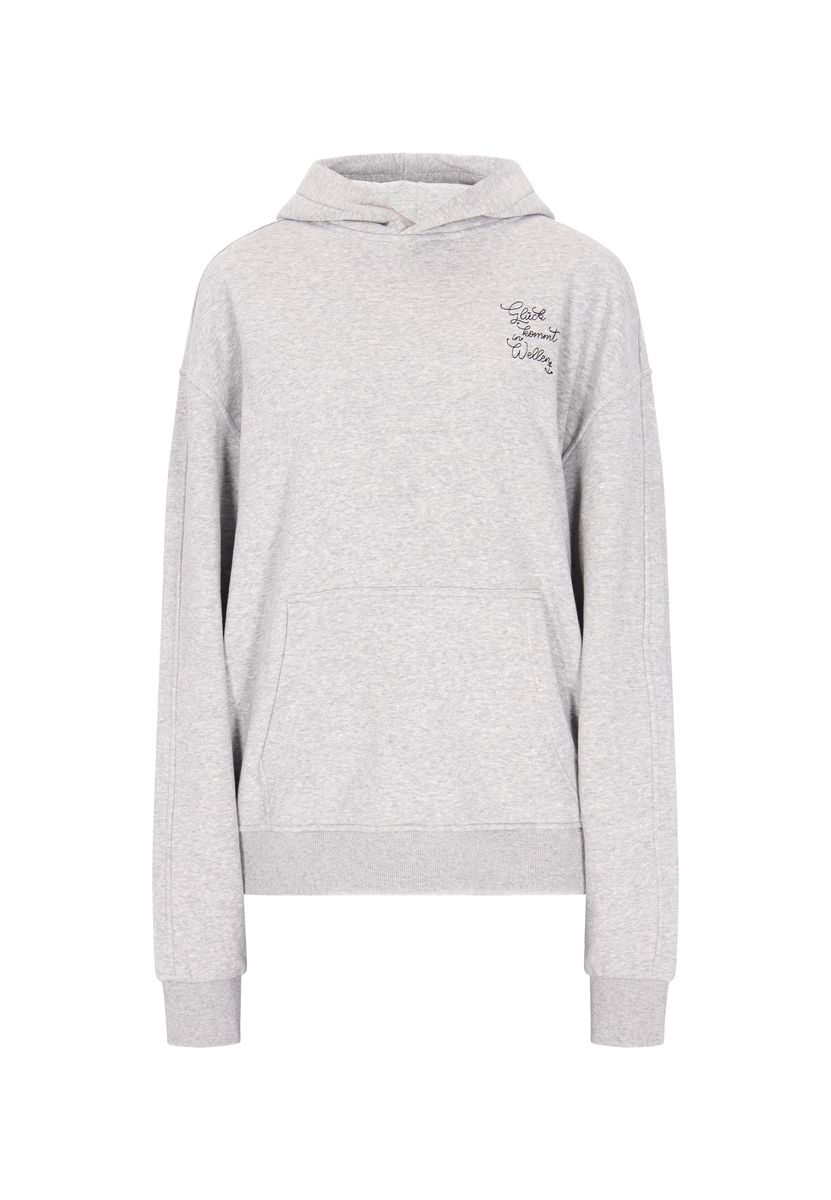 Relaxter Hoodie mit Schrift-Stickerei