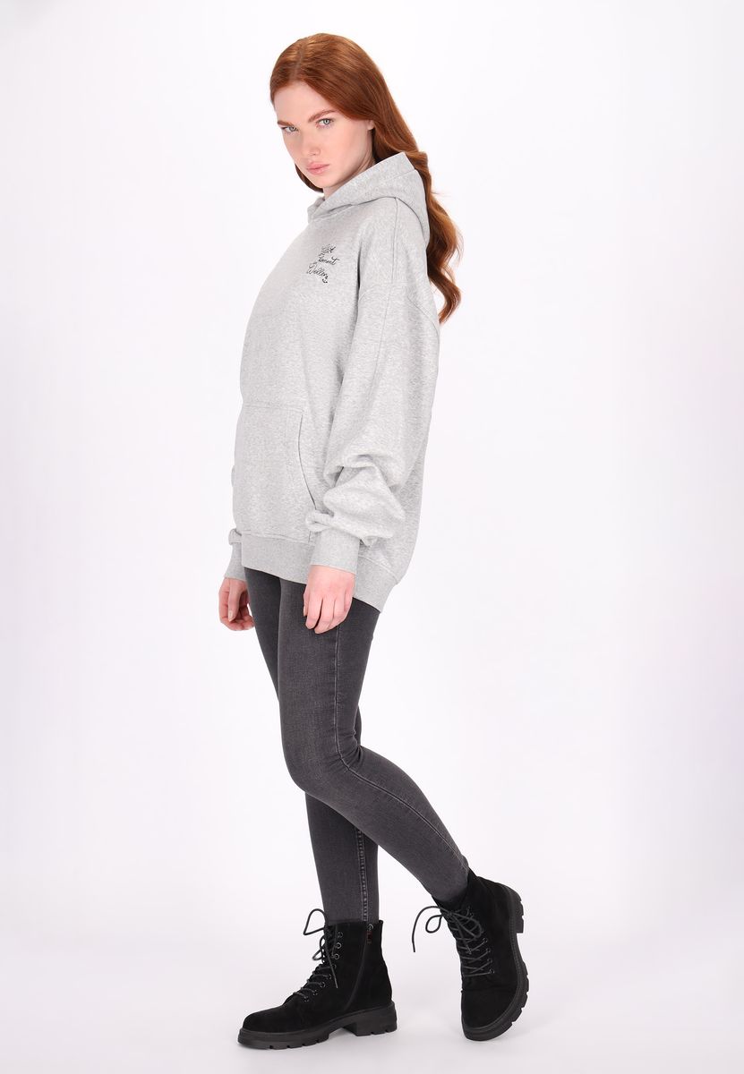 Relaxter Hoodie mit Schrift-Stickerei