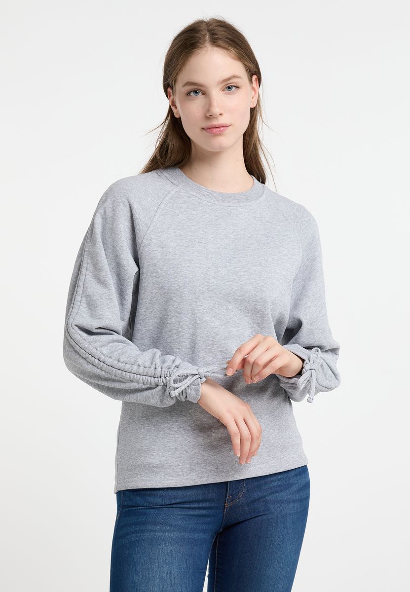 Sweatshirt mit gerafften Raglanärmeln