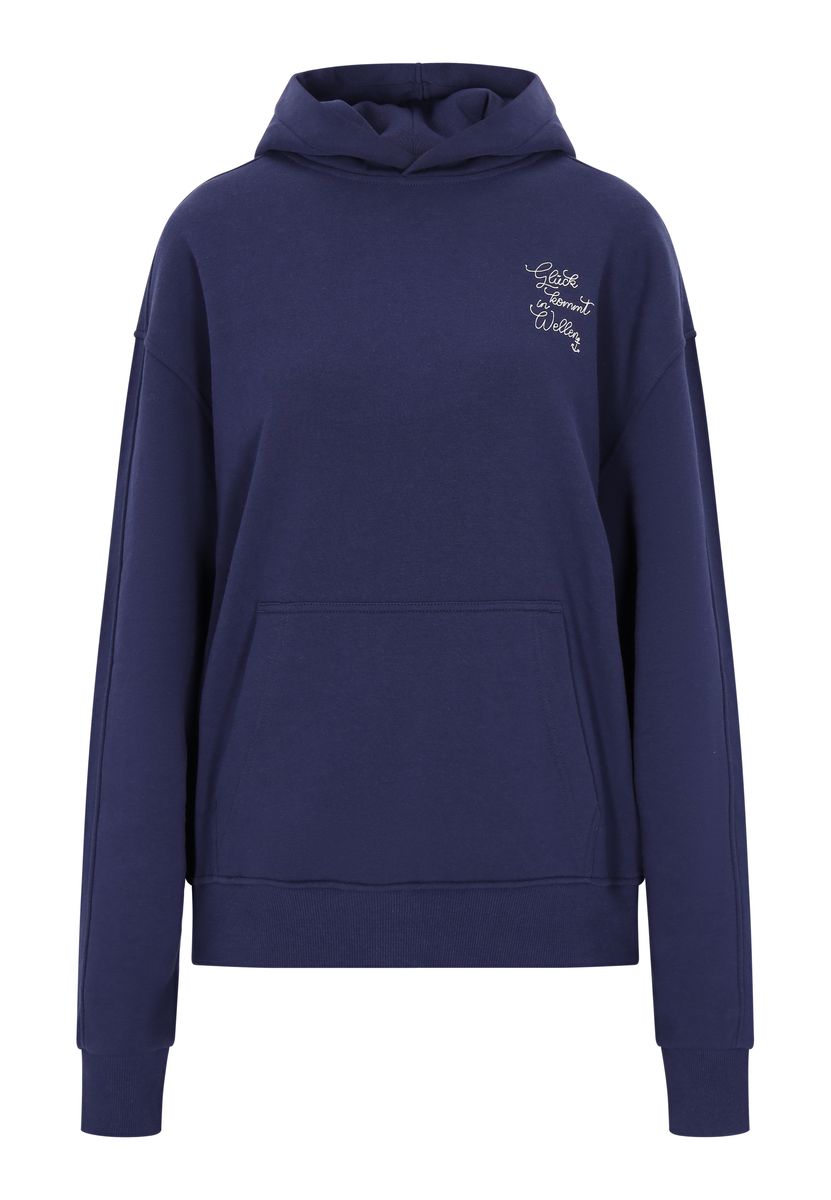 Relaxed Hoodie mit Stickerei-Schriftzug