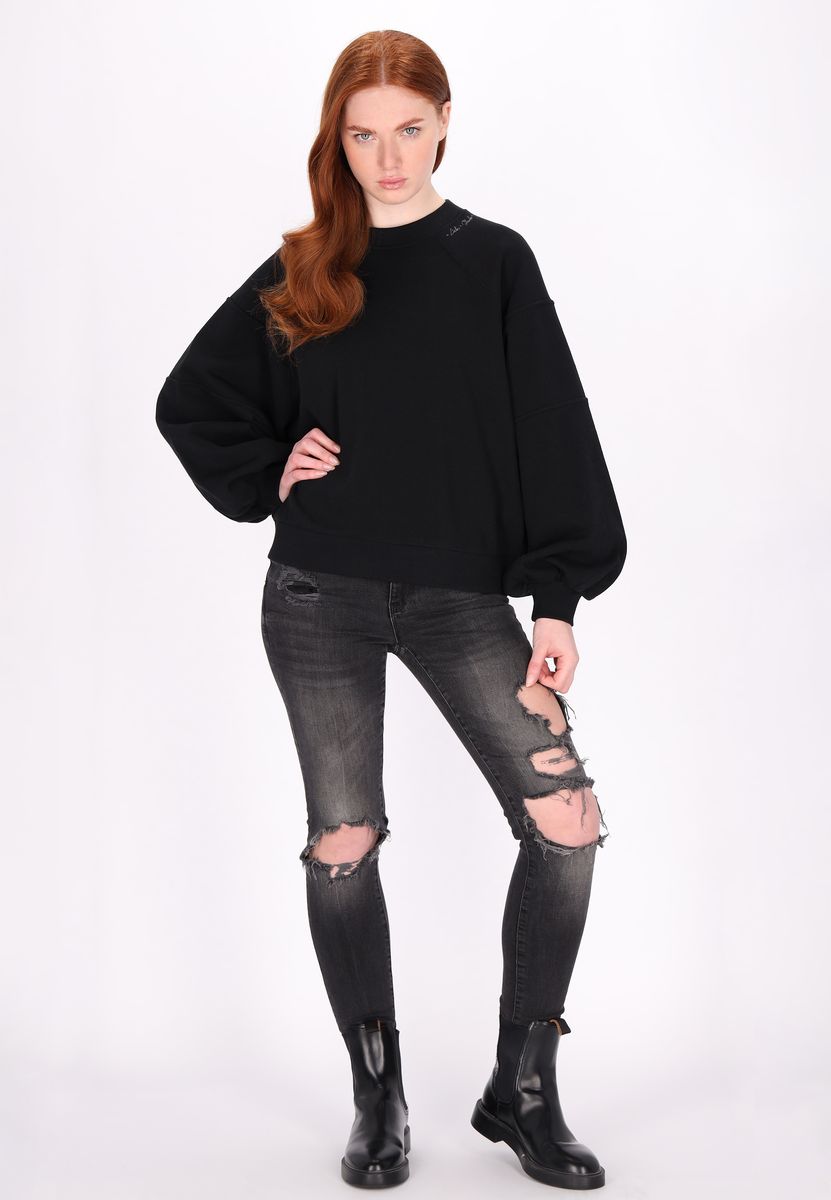 Oversized Raglan-Sweatshirt mit Ballonärmeln