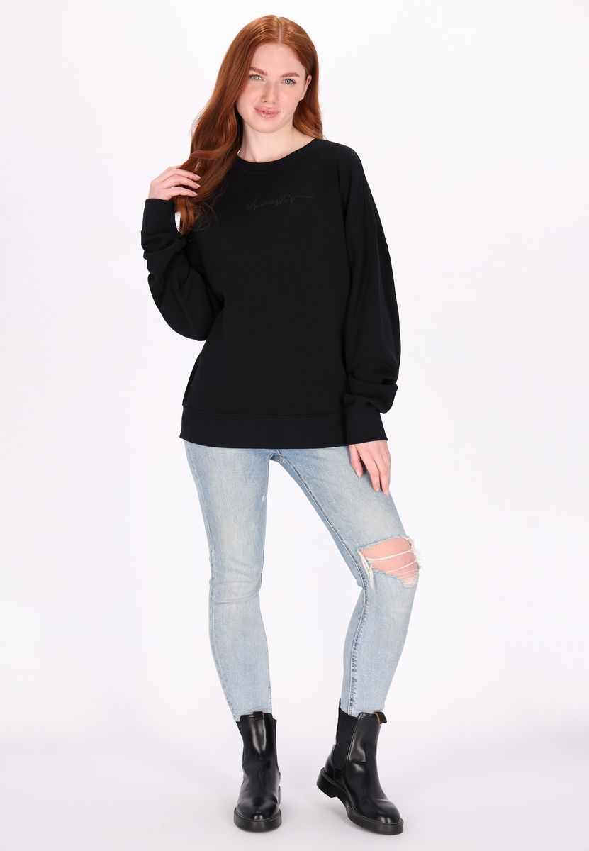Relaxed-Sweatshirt mit Schriftzug
