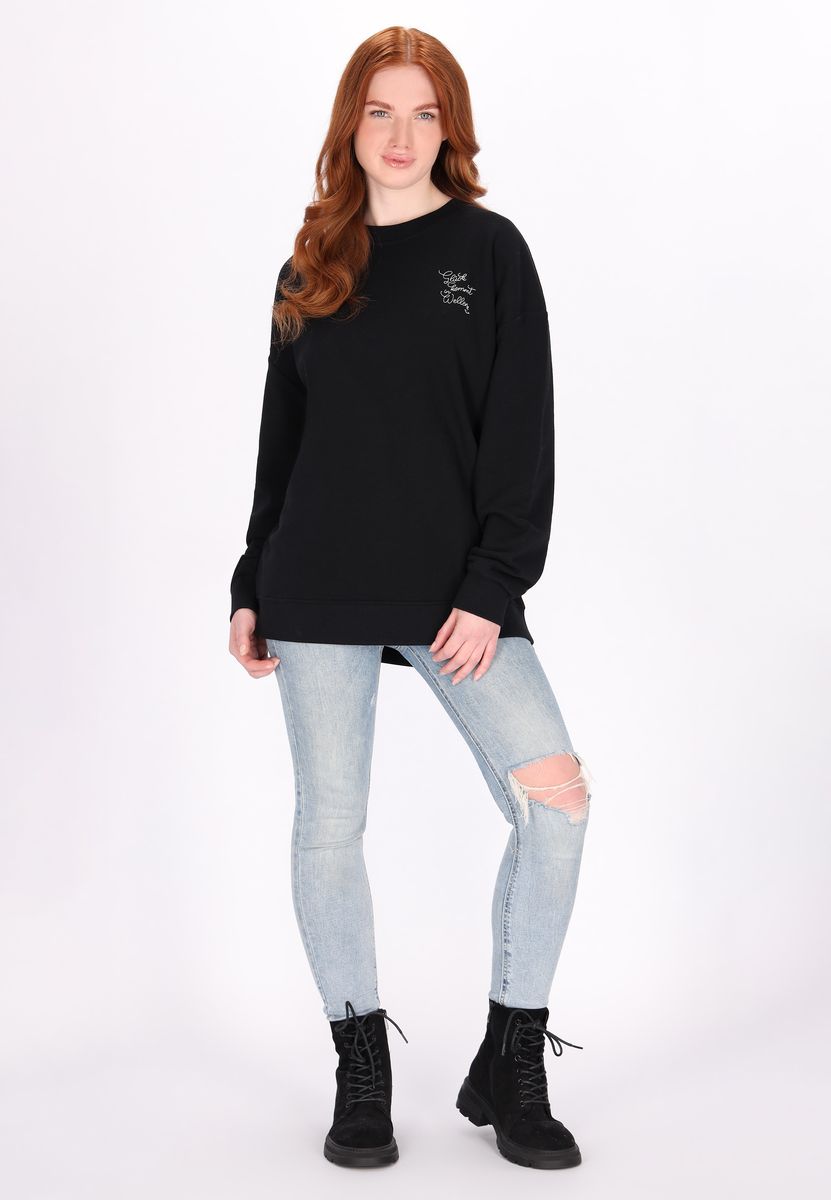 Besticktes Sweatshirt in entspannter Passform