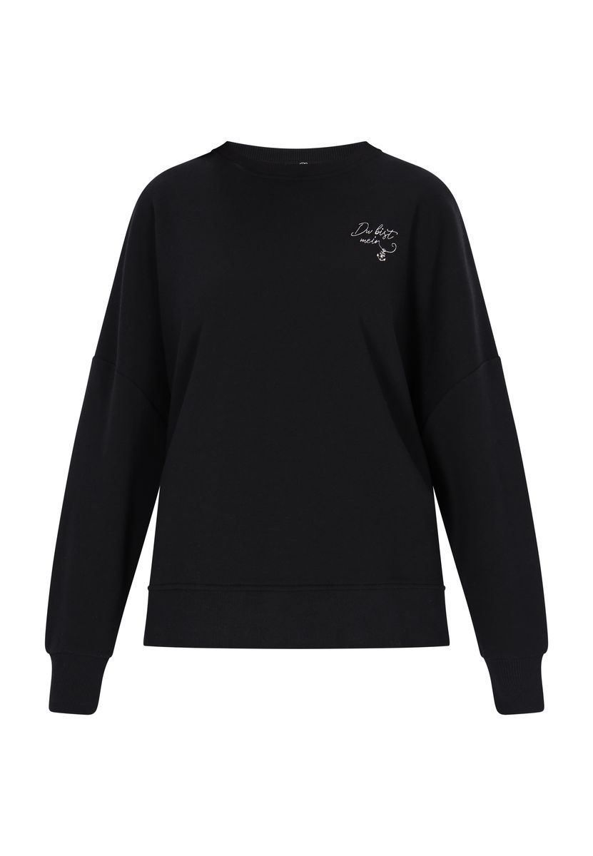 Oversize-Sweatshirt mit Brustbestickung